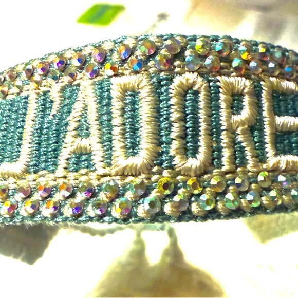 Dior J'Adore Bracelet with Cream and Green Accents - Picture 2 of 8